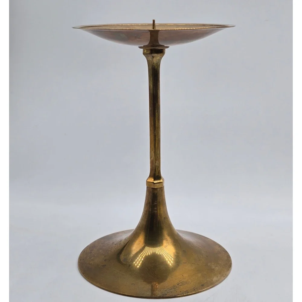 Vintage Pillar Candle Holder 7.5